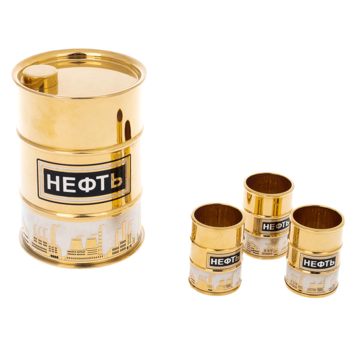 Набор для водки "Нефть" на 3 персоны