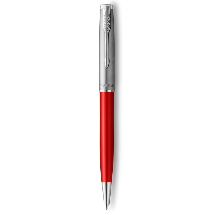 Шариковая ручка Parker Sonnet Entry Point Red Steel CT в подарочной упаковке.