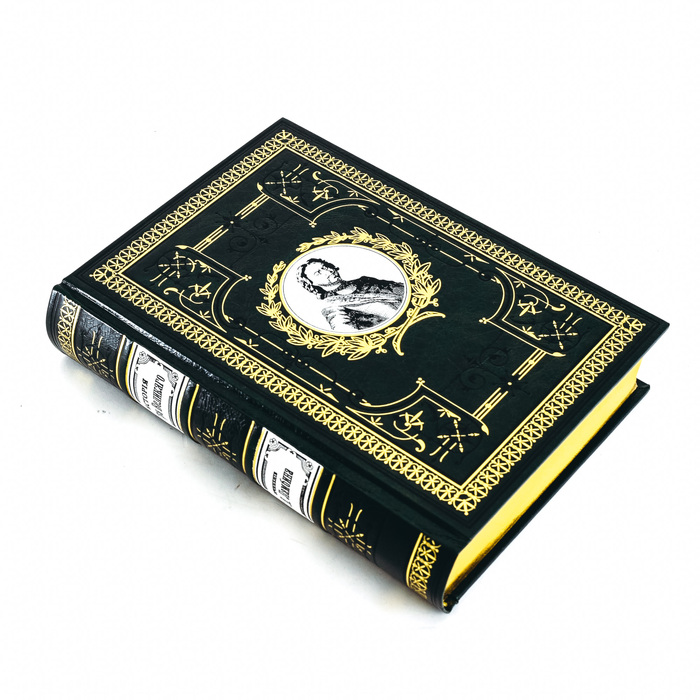 Книга в кожаном переплёте "История Петра Великого". Сочинение Н. П. Ламбина