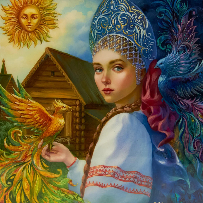 Шкатулка "Берегиня" Тюрина, Федоскино