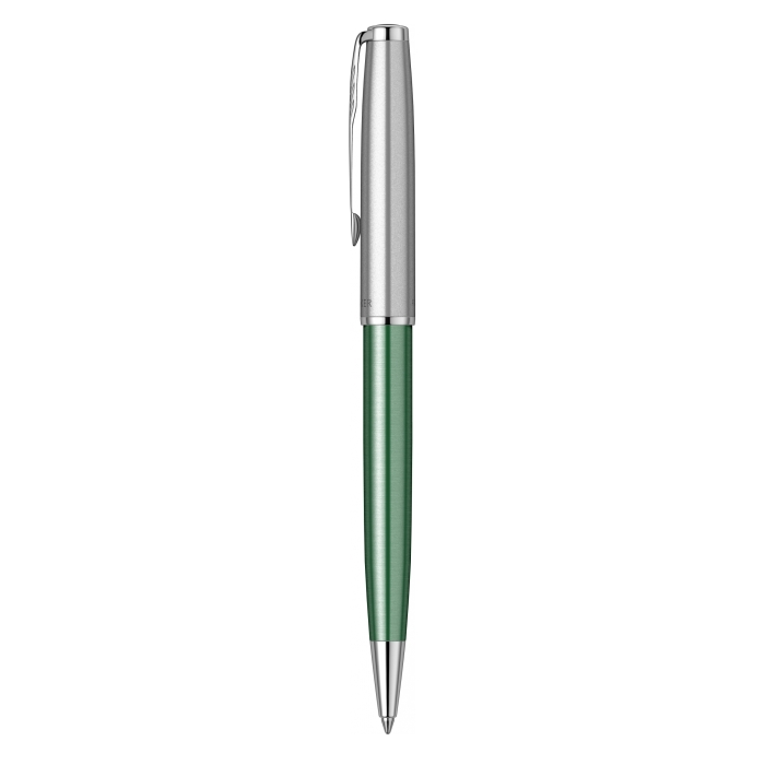 Шариковая ручка Parker Sonnet Essentials Green SB Steel CT в подарочной упаковке.