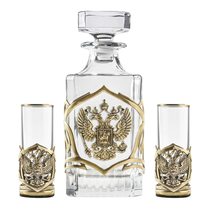 Набор для водки "Герб РФ" на 2 персоны