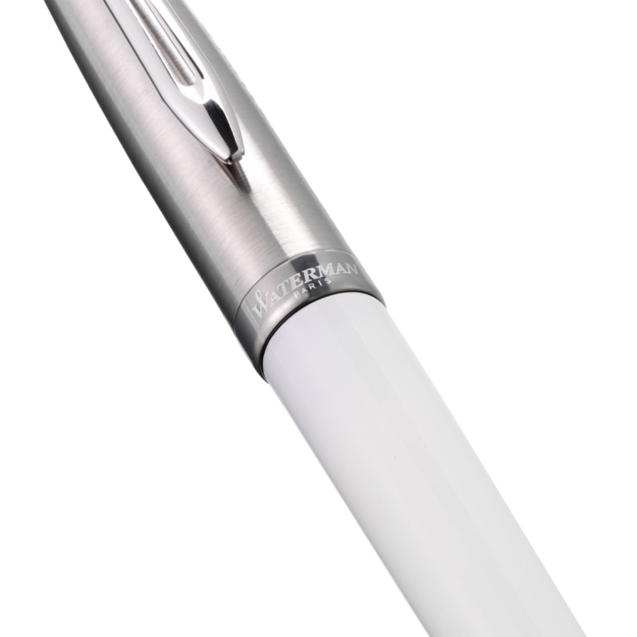 Ручка шариковая Waterman Embleme Ecru White CT в подарочной упаковке.
