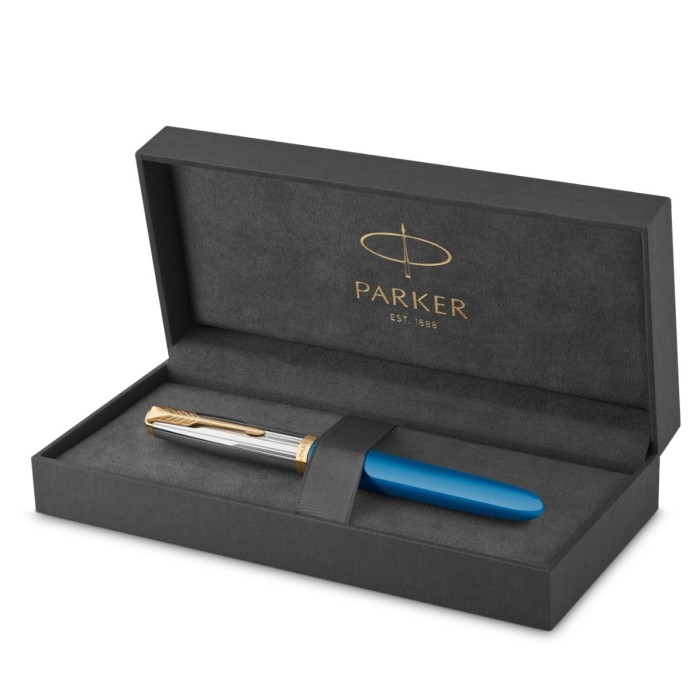 Перьевая ручка Parker 51 Premium Turquoise GT перо; M/F