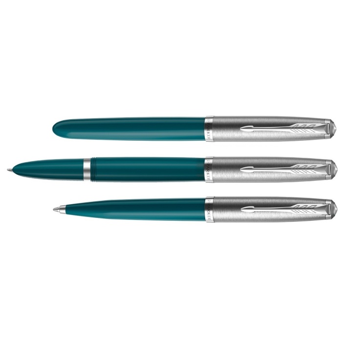Перьевая ручка Parker 51 CORE TEAL BLUE CT, перо F