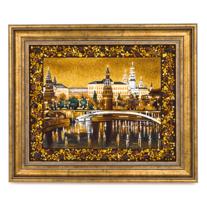 Картина из янтаря "Москва. Кремль"