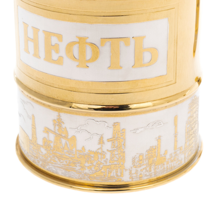 Набор для водки на 3 персоны "Нефть" Златоуст