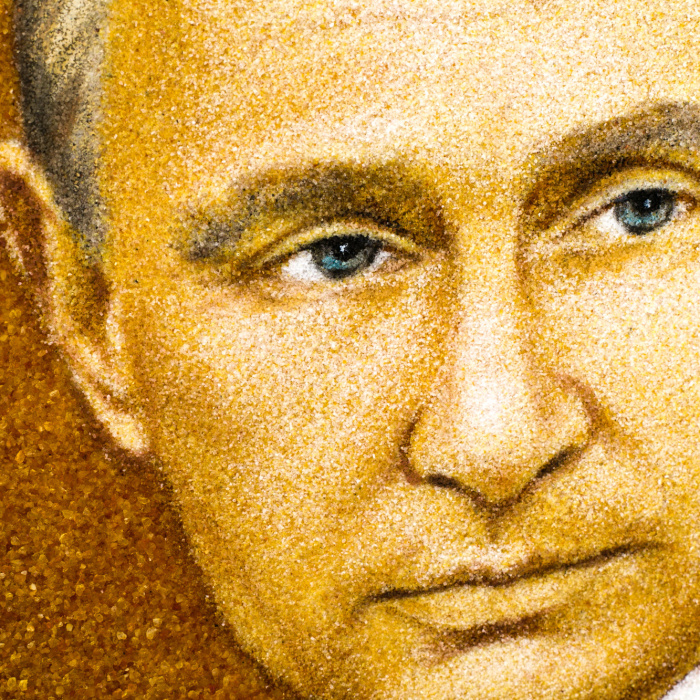 Картина из янтаря "Портрет Владимира Путина"