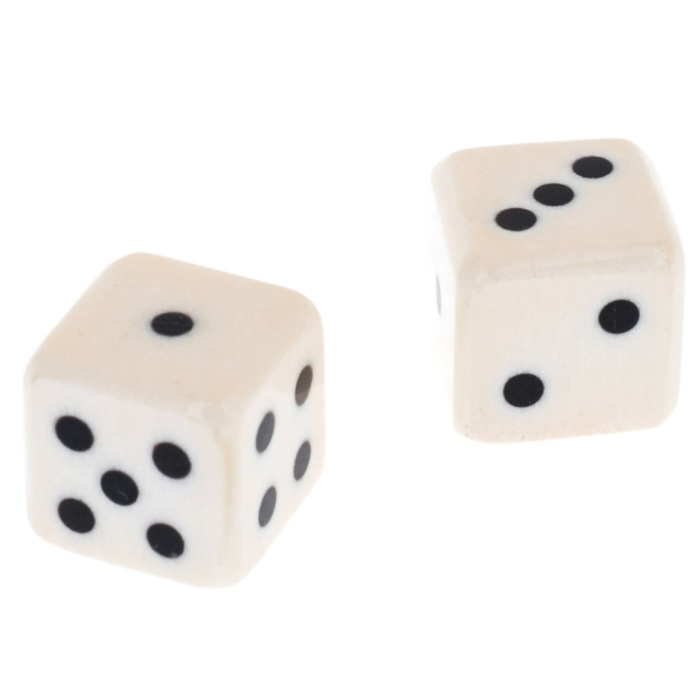Игральные кубики из рога лося