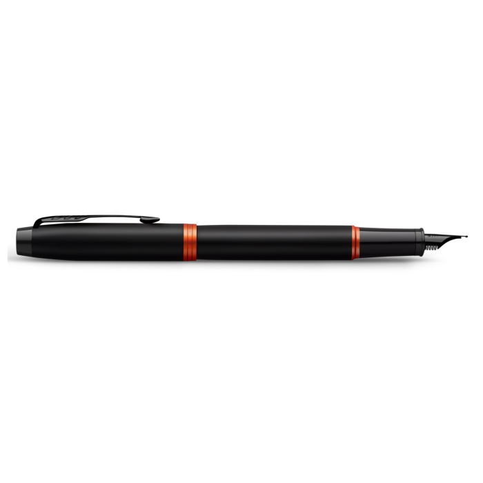 Ручка перьевая Parker IM Vibrant Rings Flame Orange в подарочной упаковке.
