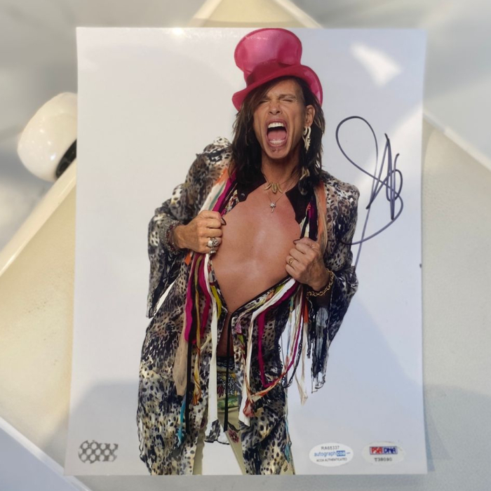 Фото с автографом певца Стивена Тайлера, группа Aerosmith