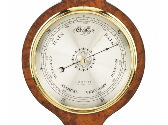 Часы-барометр «The Regency Banjo With Clock» из латуни и ореха
