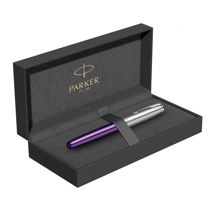 Перьевая ручка Parker Sonnet Essentials Violet SB Steel CT, перо F