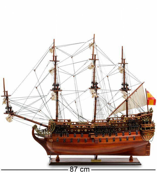 Модель испанского линейного корабля «San Felipe» 1690 г., дерево