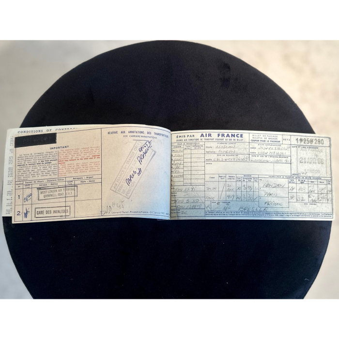 Пассажирский билет авиакомпании "Air France", 1958 год