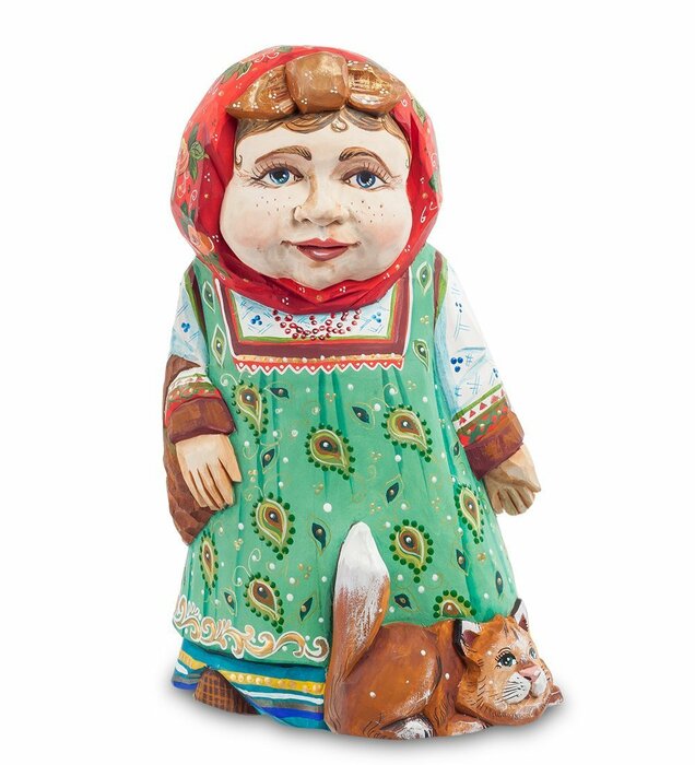 Фигурка "Маня с котом"