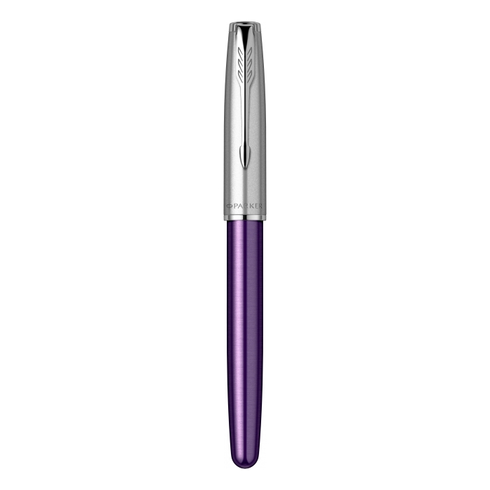 Ручка-роллер Parker Sonnet Essentials Violet SB Steel CT, перо F