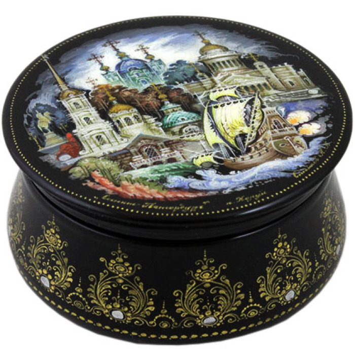 Шкатулка "Санкт-Петербург" Синьков, Холуй