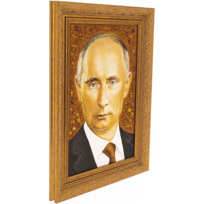 Картина из янтаря "Портрет Путина"