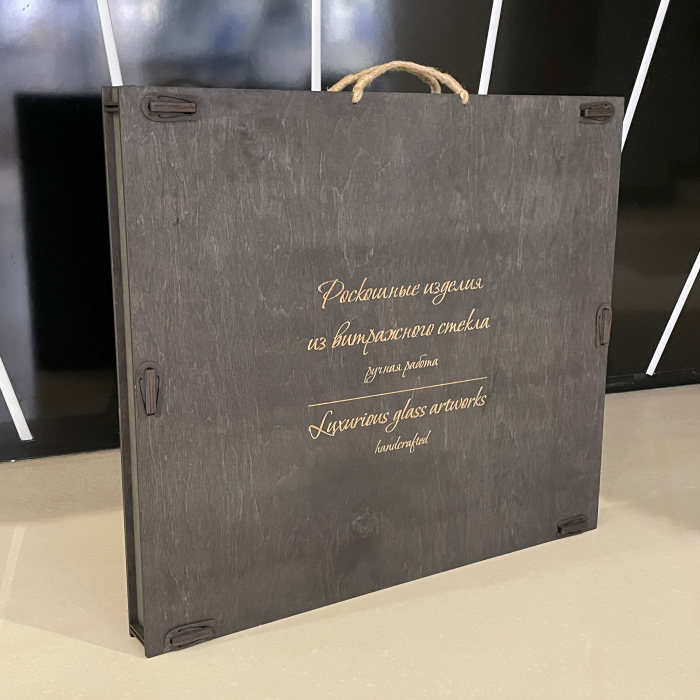 Панно декоративное из стекла "Золотые карпы кои"