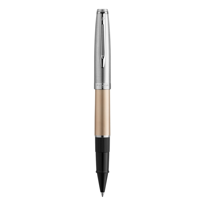Ручка-роллер Waterman Embleme цвет GOLD CT в подарочной упаковке.