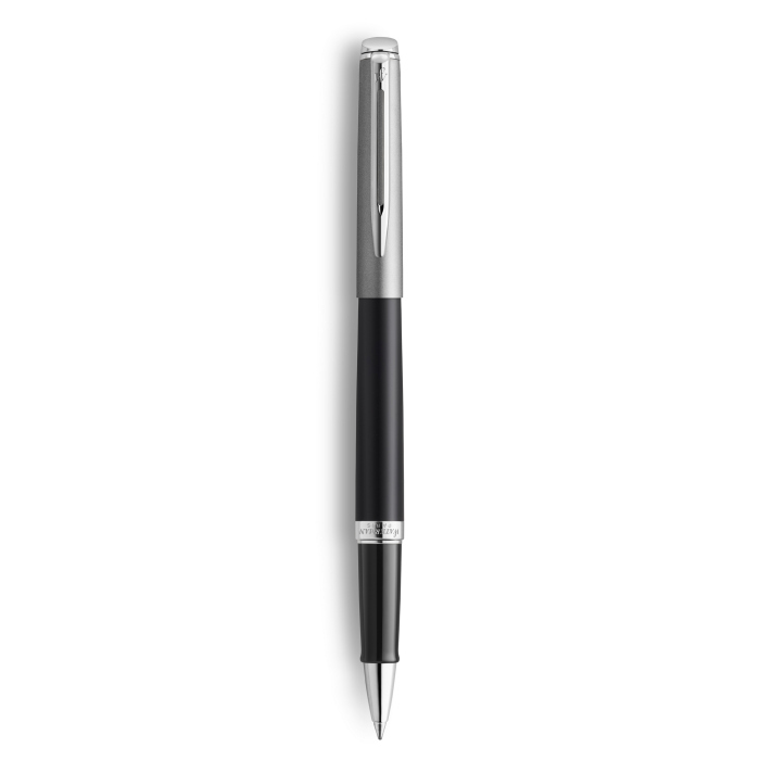Ручка-роллер Waterman Hemisphere Entry Point Stainless Steel with Black Lacquer в подарочной упаковке.