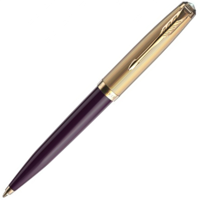 Шариковая ручка Parker 51 DELUXE PLUM GT, цвет чернил черный