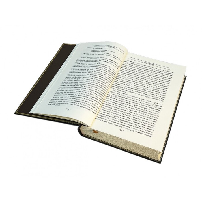 Книга в кожаном переплете "Книга власти. Бенджамин Франклин и Джон Ф.Кеннеди" в футляре