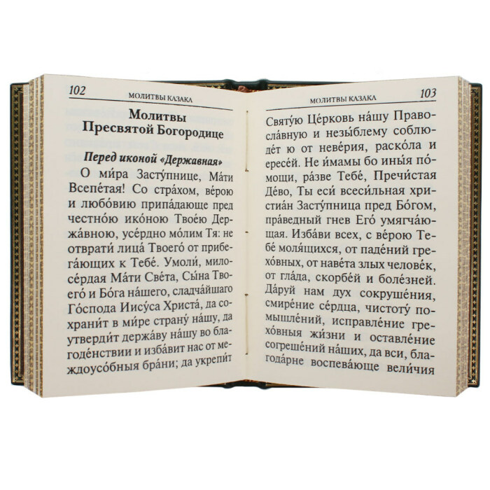 Набор книг в кожаном переплете "Молитвослов православного казака"