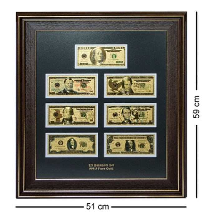 Панно "Все банкноты USD (доллар) США"