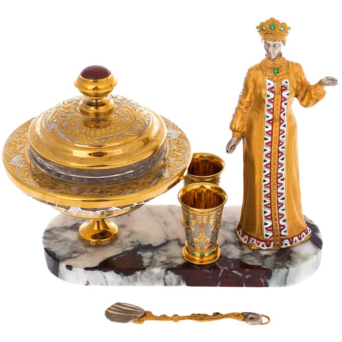 Икорница "Хозяйка медной горы" большая, Златоуст