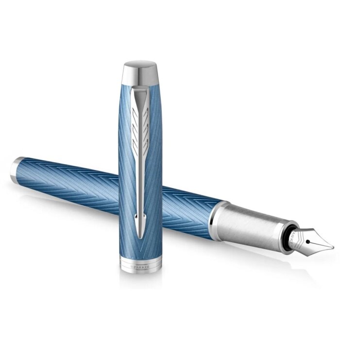 Перьевая ручка Parker IM Premium Blue Grey CT, перо F