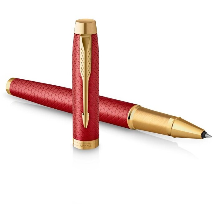 Ручка роллер Parker IM Premium T318 Red G в подарочной упаковке.
