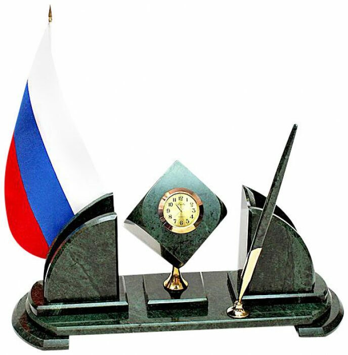 Письменный набор из мрамора "Президент"