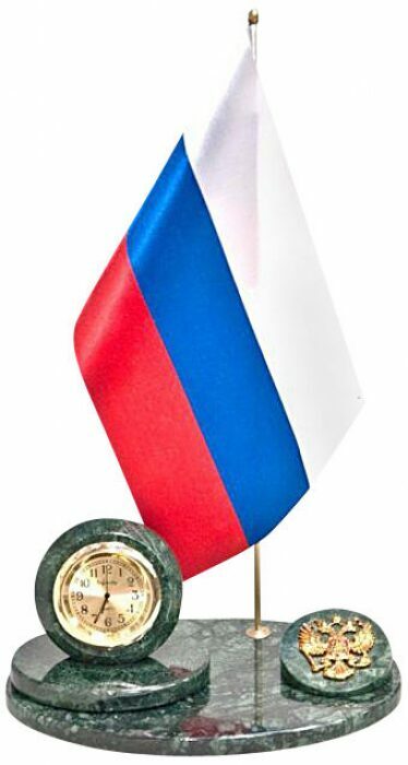 Письменный набор из мрамора "Флаг и Герб"
