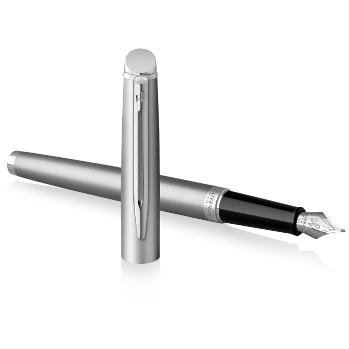 Перьевая ручка Waterman Hemisphere Entry Point Stainless Steel matte в подарочной упаковке.