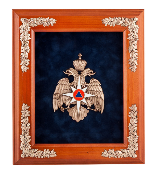 Ключница деревянная "Эмблема МЧС"