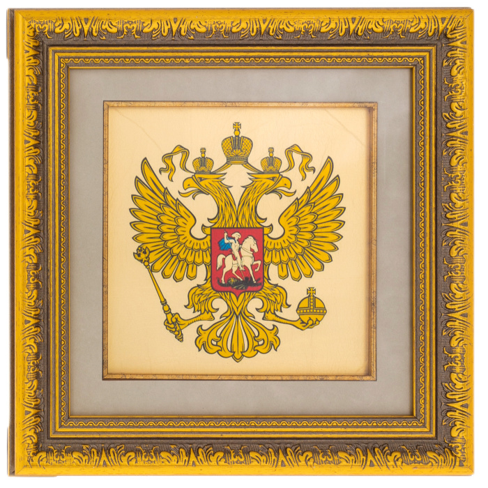 Картина на золоте "Герб России"