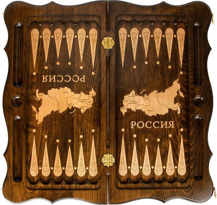 Стол резной для нард "Герб РФ"