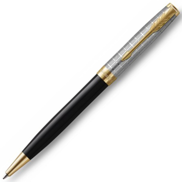 Шариковая ручка Parker Sonnet Premium Refresh BLACK, цвет чернил Мblack,в подарочной упаковке