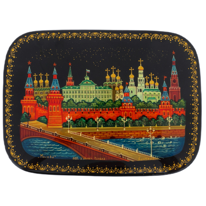 Шкатулка "Москва" Бикина, Палех