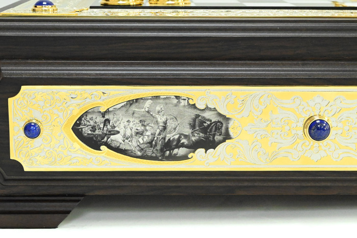 Шахматный ларец из бука, мрамора и долерита "Баталия"