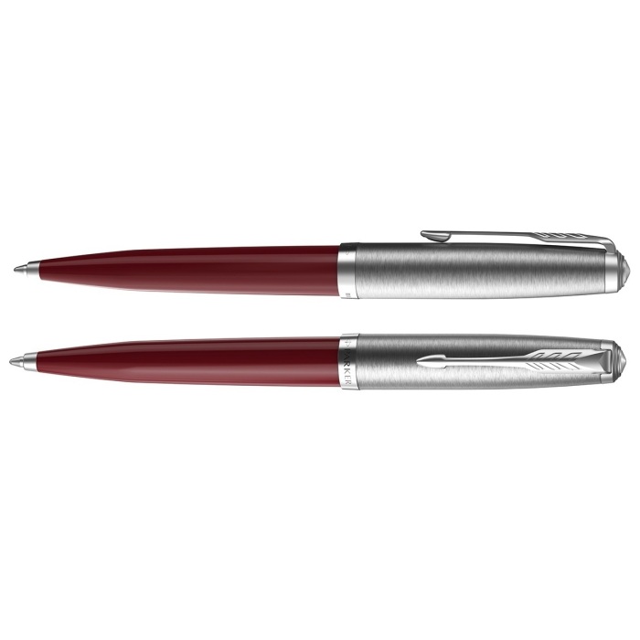 Шариковая ручка Parker 51 CORE BURGUNDY CT в подарочной упаковке.