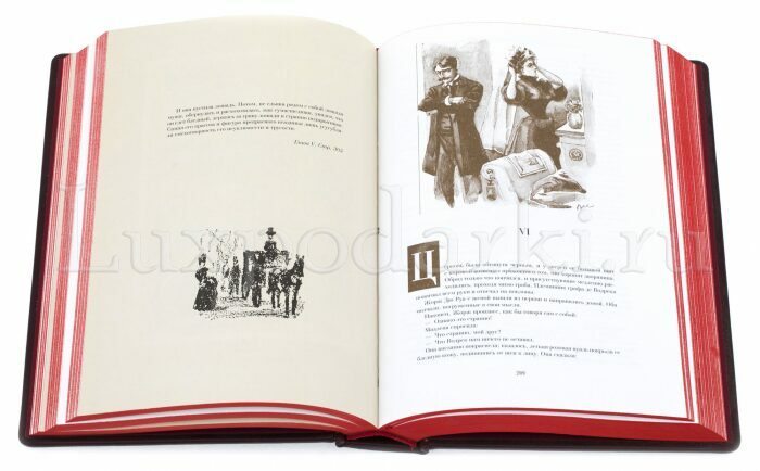 Подарочная книга в кожаном переплёте "Мопассан. Избранное"