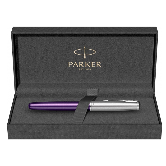 Перьевая ручка Parker Sonnet Essentials Violet SB Steel CT, перо F