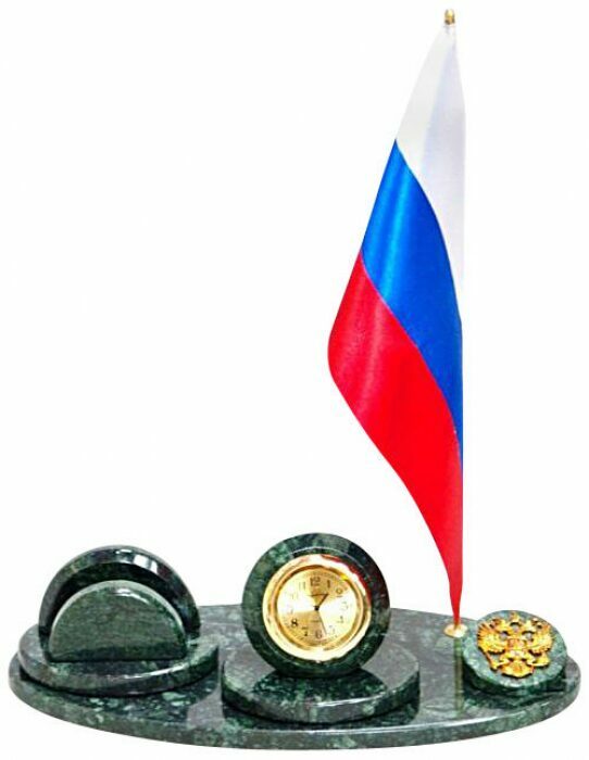 Письменный набор из мрамора "Флаг-2"