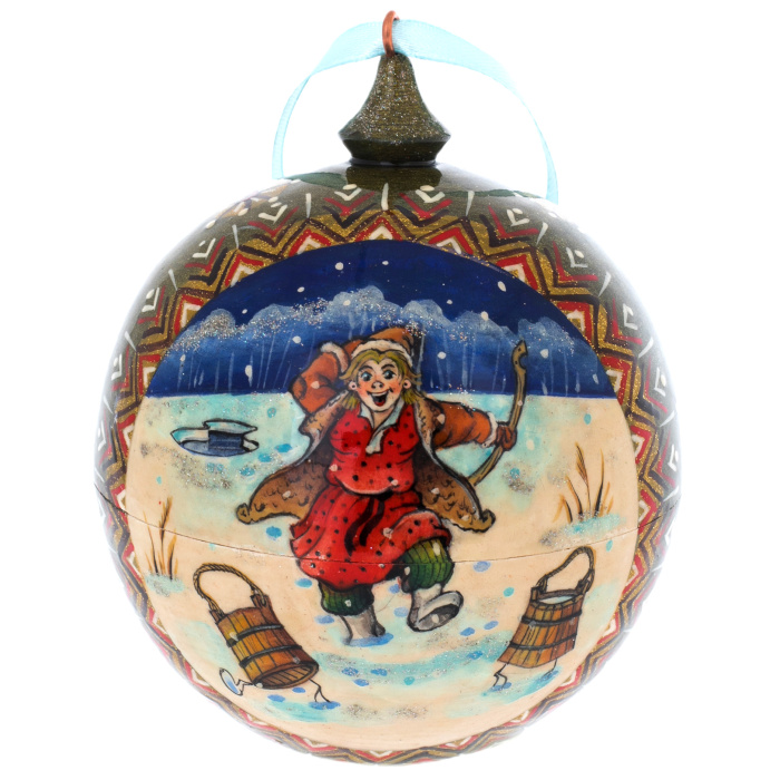 Новогодний шар шкатулка "По щучьему велению"