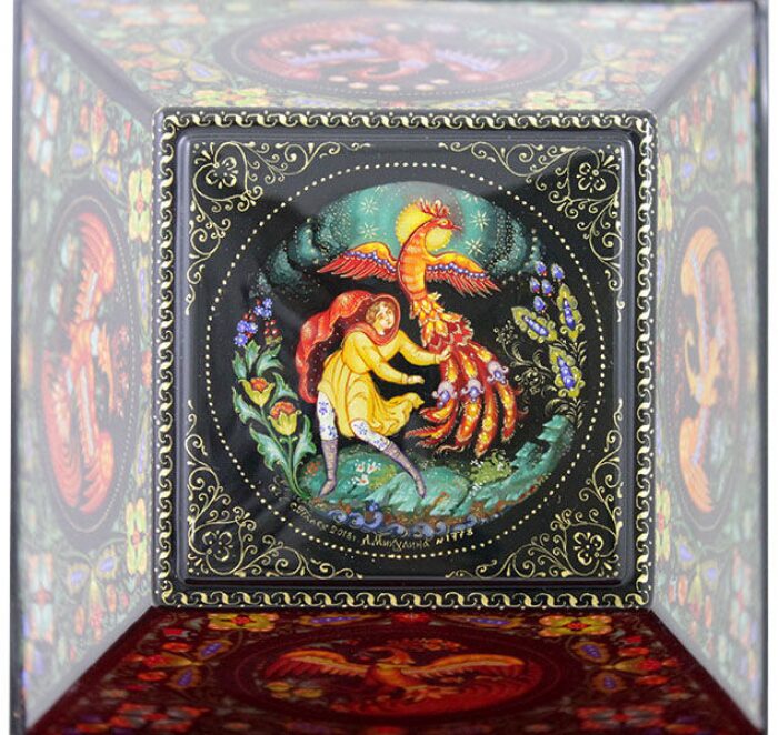 Ларец для украшений "Жар-птица" Палех