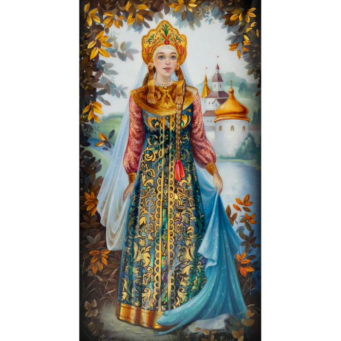 Шкатулка "Царевна - лягушка" Павлова, Федоскино