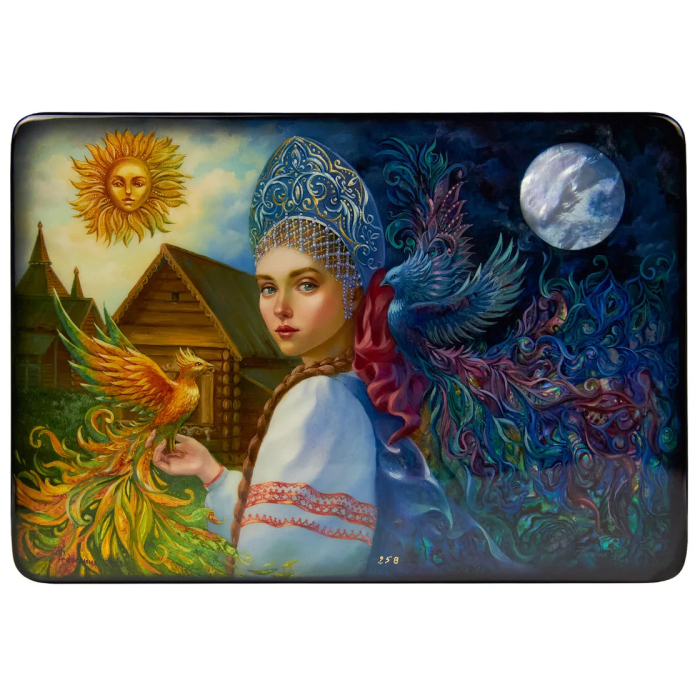 Шкатулка "Берегиня" Тюрина, Федоскино
